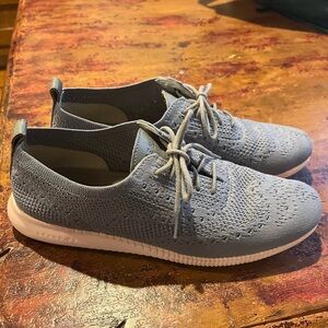 Cole Haan zero grand Gray Oxford sneakers with light pink soles